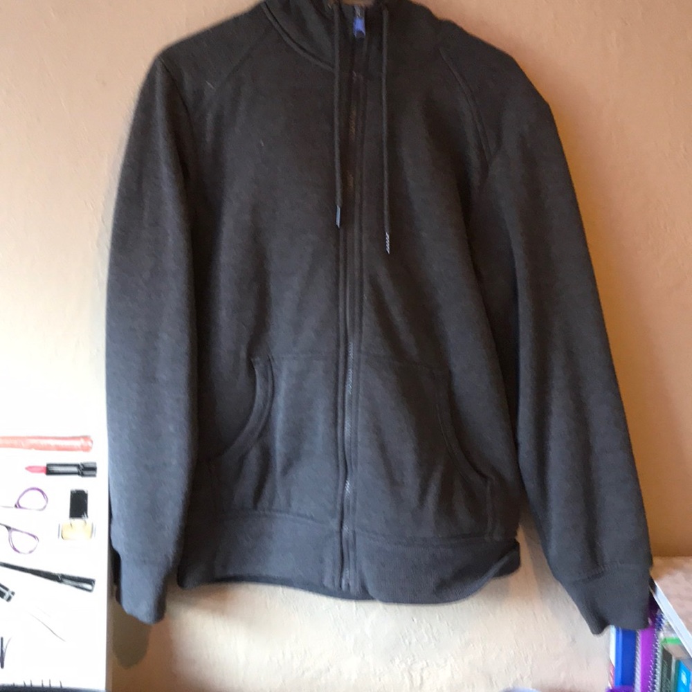 A gray sweater